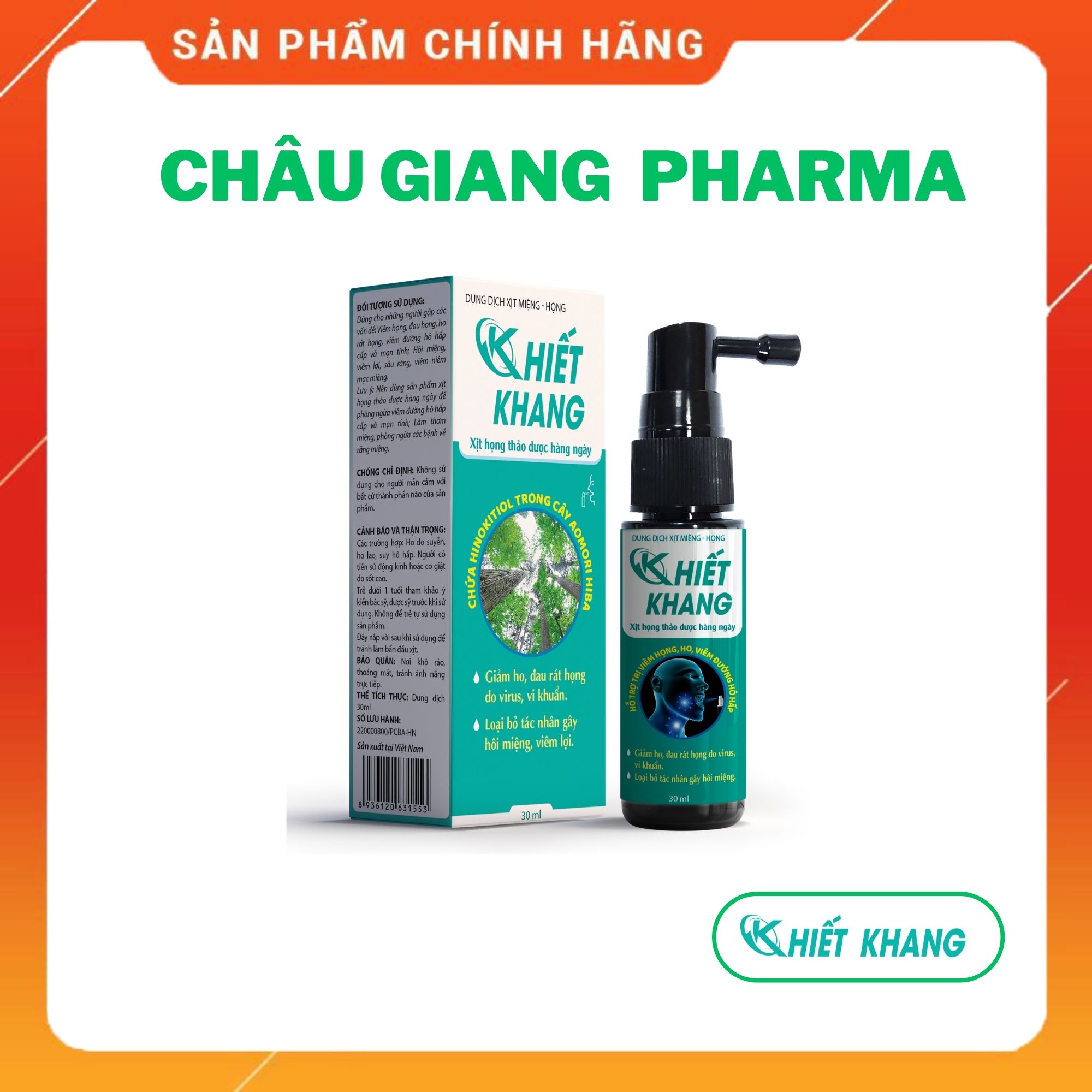 Xịt họng thảo dược Khiết Khang